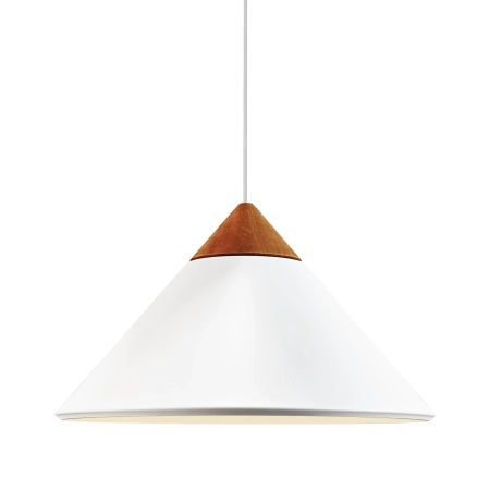 Lampa wisząca biała z drewnianym akcentem Kinto NO2520083001 - Design for The People